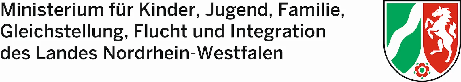 Ministerium für Kinder, Jugend, Familie, Gleichstellung, Flucht und Integration NRW Logo